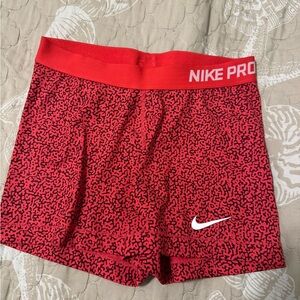 Nike Red and Black Athletic Shorts